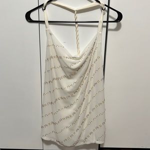 Express cream tank-top with back twist detail